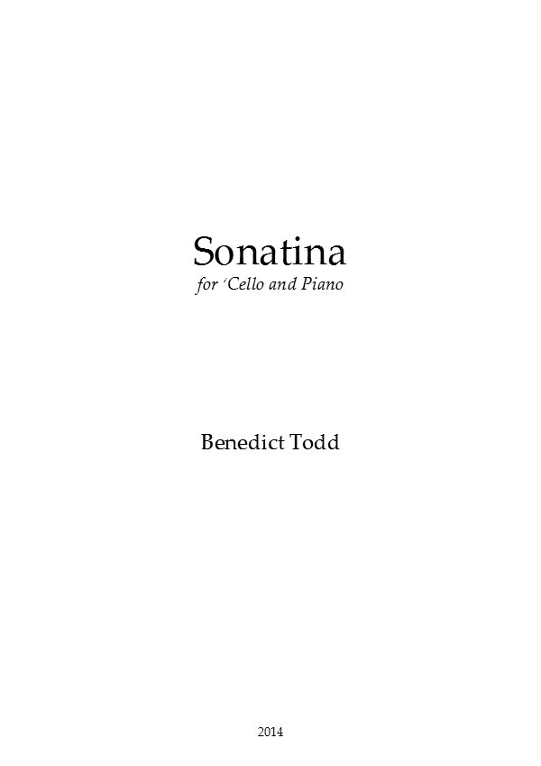 Sonatina for Cello & Piano