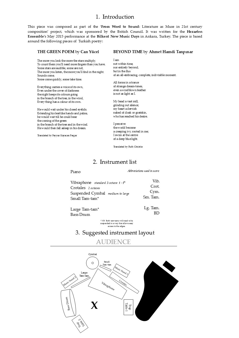 Setup info 1